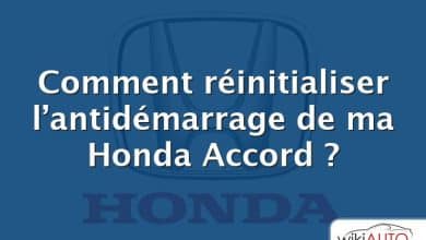 Comment réinitialiser l’antidémarrage de ma Honda Accord ?